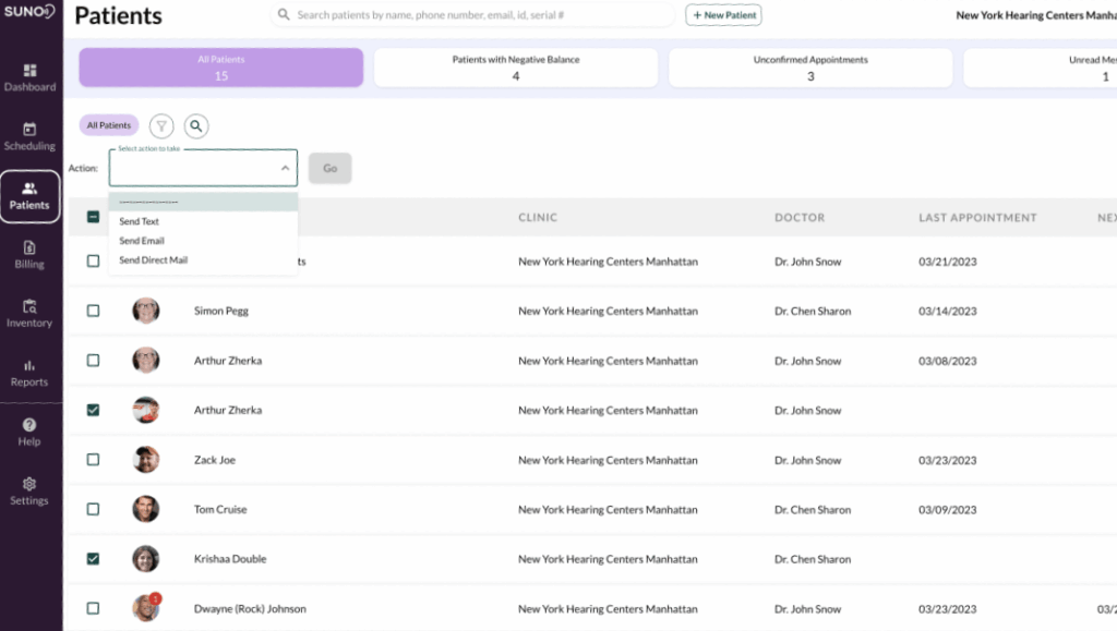 Suno AI-Native Audiologist Platform Patients Dashboard